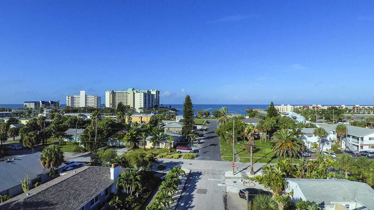 Drone view of the Men's House property