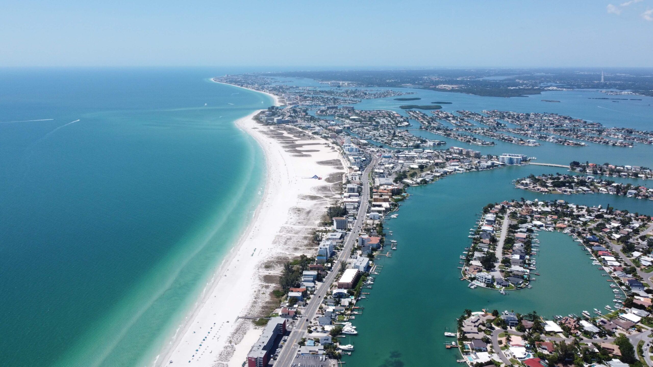 Aerial view of Footprints Beachside Recovery facility in Treasure Island, FL