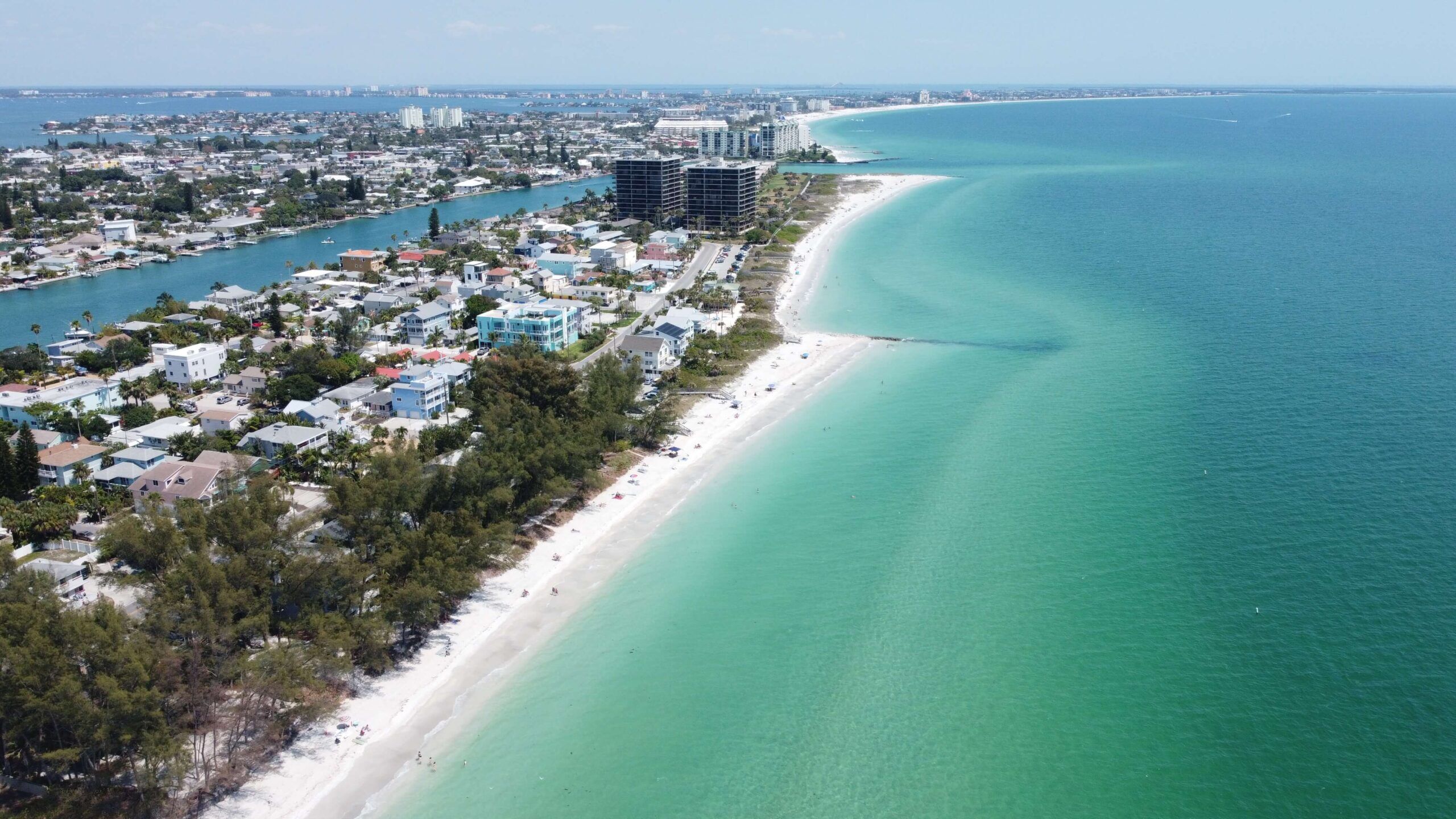 Aerial view of Footprints Beachside Recovery facility in Treasure Island, FL